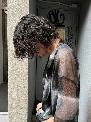 ショート カラー パーマ ヘアアレンジ メンズ 💎髪質改善特化💎 RUITOのヘアスタイル