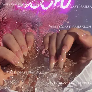 ネイル リボン、ガーリー パーツ放題専門店のネイルデザイン