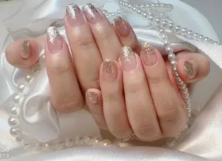 ネイル RAFFINE 月🦋🩵のネイルデザイン