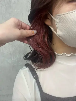 ミディアム パーマ/オリーブ/ 酸性ストレート/ゆなのヘアスタイル