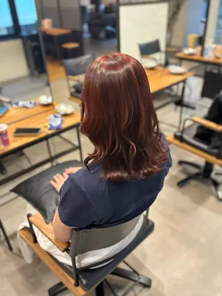 ミディアム カラー アサノ ハルカのヘアスタイル