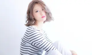 ミディアム カラー モテ髪透明感❤️ デイズヘアカラーのヘアスタイル