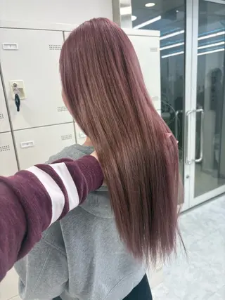 カラー ハイトーン/透明感 艶カラー/SAKI‎のヘアスタイル