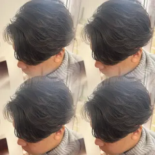 ミディアム メンズ 焼津メンズパーマ特化 大石雄生のヘアスタイル