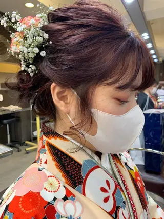 ミディアム ヘアアレンジ 平野 優奈のヘアスタイル