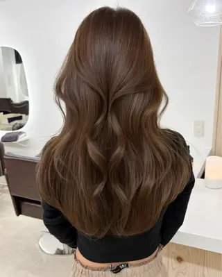 ロング カラー 新宿/韓国ヘア/ 髪質改善ストレートのヘアスタイル