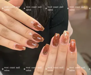 ネイル リボン、ガーリー パーツ放題専門店のネイルデザイン