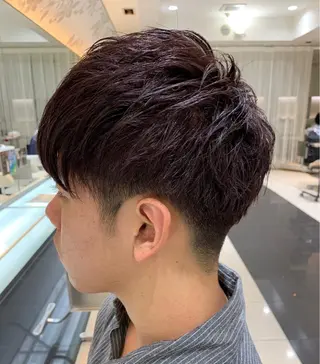 ショート カラー メンズ 赤み消しカラー /透明感カラー 上長のヘアスタイル