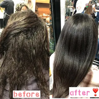 セミロング パーマ ヘアアレンジ 下妻 カラーエクステ難波のヘアスタイル