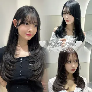 セミロング カラー ヘアアレンジ 🩷韓国ヘア/ヨシン モリ🩷Maikaのヘアスタイル