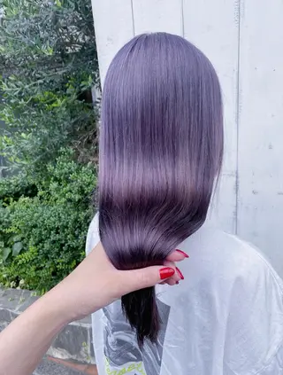 ロング カラー ヘアアレンジ 韓国レイヤーカット/ 儚げカラーチナツのヘアスタイル