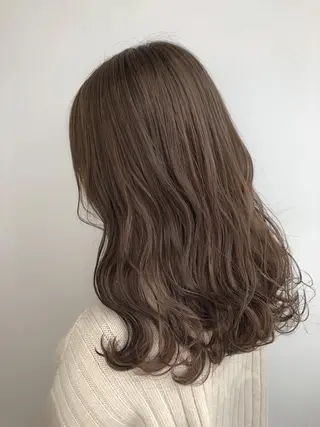 セミロング カラー SALOWIN神戸三宮East店所属・【透明感、艶髪】西村 有司のヘアスタイル