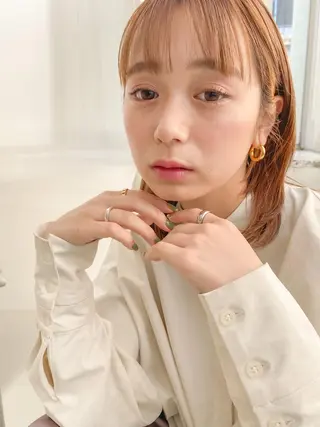 ミディアム カラー ヘアアレンジ litmus hair salon二子玉川所属・ボブ/ショート 秋本凌汰のヘアスタイル
