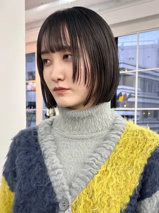 ミディアム カラー レイヤーボブ/ 艶カラー/サナ🌼のヘアスタイル