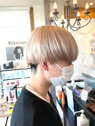 ショート カラー メンズ 田中   麗彩也のヘアスタイル
