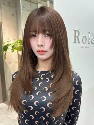セミロング カラー パーマ ヘアアレンジ 【博多髪質改善】 吉村　清志のヘアスタイル