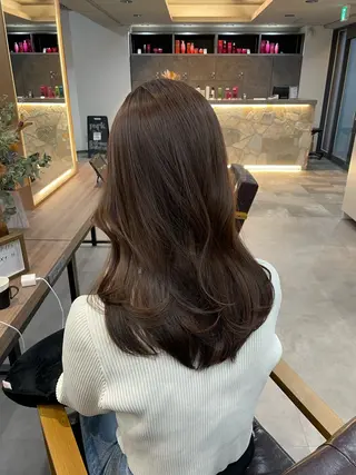 セミロング 髪質改善カラー🫧 横浜/liberteのヘアスタイル