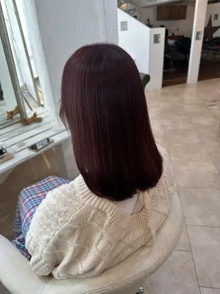 ミディアム カラー あしかが ゆいとのヘアスタイル