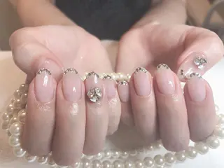 セミロング ネイル 長さ出し専門 nynaのネイルデザイン