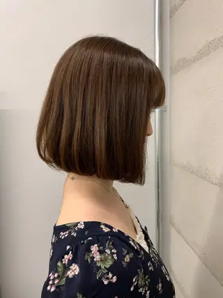 ショート カラー 透明感/オリーブ/ グレージュ/YUKAのヘアスタイル