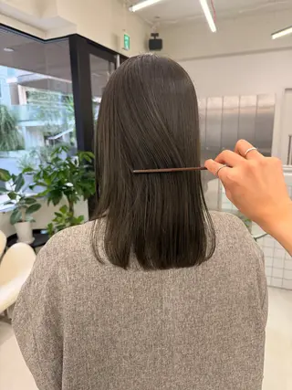 セミロング カラー 表参道/赤み無し 透明感 colorのヘアスタイル