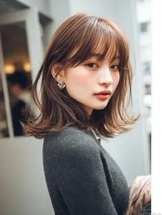 ミディアム 生艶髪＆レイヤー🔔 渋谷お薦めNo.1✨のヘアスタイル