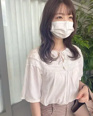 ロング カラー 塚原 安優のヘアスタイル