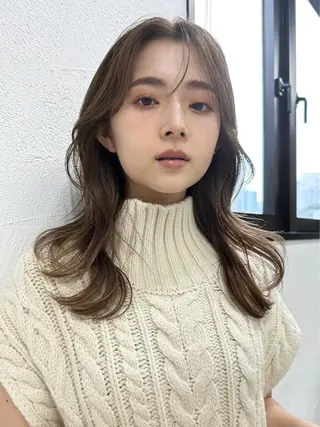 ロング カラー 🧸艶々韓国ヘア 🧁mizunaのヘアスタイル