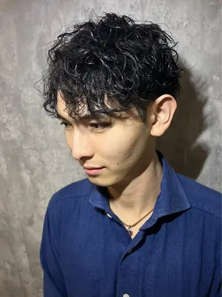 パーマ ヒロ銀座バーバーショップ難波店所属・縮毛矯正/パーマ 宮河 惇💈のヘアスタイル