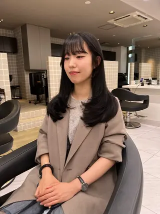 セミロング カラー 韓国レイヤーカット /REIのヘアスタイル