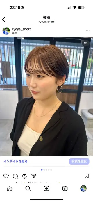 ショート 骨格診断で絶対可愛い ✨丸みショート✨凌弥のヘアスタイル