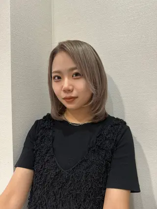 セミロング カラー なつき/ 艶カラー/縮毛矯正のヘアスタイル