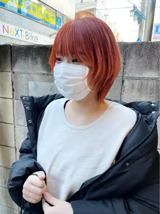 ミディアム カラー ヘアアレンジ 〽️magico/ ウルフDaiki〽️のヘアスタイル