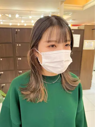 ミディアム カラー 【韓国風くびれヘア】 joule小木曽輝のヘアスタイル