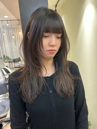 ロング カラー hub hair レイヤー/透明感のヘアスタイル