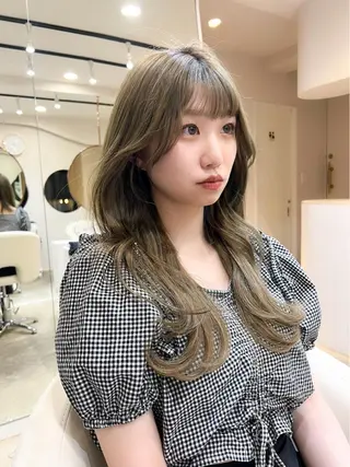 ロング 🤍🤍韓国ヘア おたけ🤍🤍のヘアスタイル