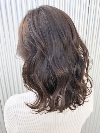セミロング カラー SET-UP Yurukiのヘアスタイル
