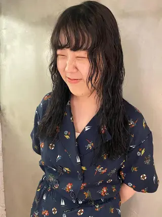 ロング カラー パーマ ヘアアレンジ メンズ キッズ ネイル マツエク・マツパ パーマスタイル🔅 sayacaのヘアスタイル