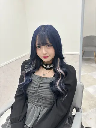 ロング 💎のぼりゆい/大須 ブリーチなしWカラーのヘアスタイル