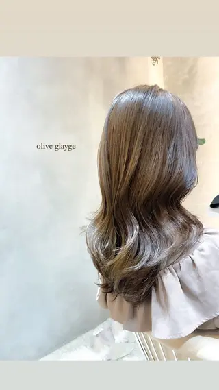 ロング カラー 透明感カラー／韓国 レイヤーmomokaのヘアスタイル