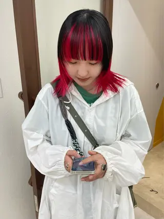 ミディアム カラー puf/ rinaのヘアスタイル