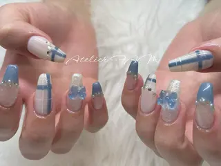 セミロング nail&eyelashsalon atelier fam上本町店所属・アトリエ FAMのネイルデザイン