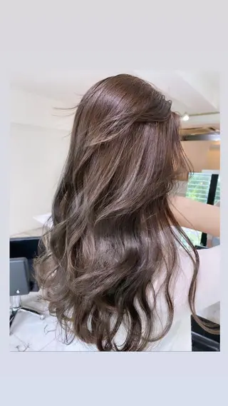 ロング カラー 韓国風×透明感カラー 髪質改善オタベシンヤのヘアスタイル