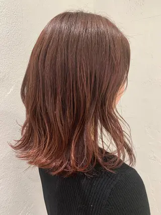 ミディアム カラー 🫧透明感カラー/ ボブ/小笠原汐海🪽のヘアスタイル