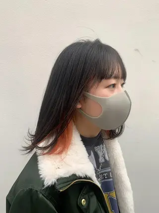 ミディアム カラー 〽️magico/ ウルフDaiki〽️のヘアスタイル