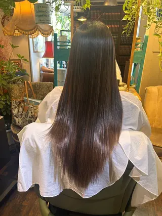 ロング 清水千優/パーマ/透 明感カラー/メンズのヘアスタイル