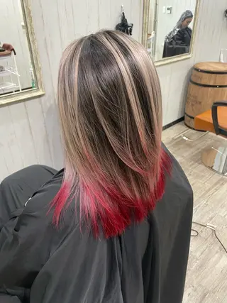 ミディアム カラー 深夜帯！説明文必読 Oahu iwataのヘアスタイル