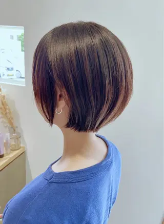 ショート レイヤー/蟹江/ くすみカラー/川口のヘアスタイル