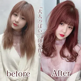 セミロング カラー ヘアアレンジ LAVENDIA Azabu所属・LAVENDIA 初音のヘアスタイル