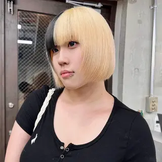 ショート カラー 切りっぱなし🪽 ダメージレスブリーチのヘアスタイル